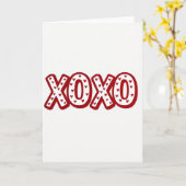 Rote Herzen Xoxo Musterkarte Karte (Gelbe Blume)