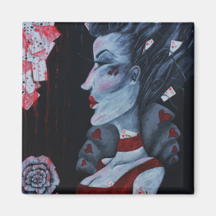 Rote Herzenskönigin Alice im Wunderland Fantasy-Ku Magnet