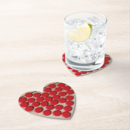 Rote Herzflasche Untersetzer (Vor Ort)