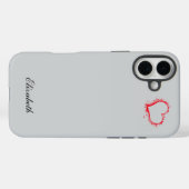 rote Herzform farbenfroher Hintergrund personalisi Case-Mate iPhone Hülle (Rückseite (Horizontal))