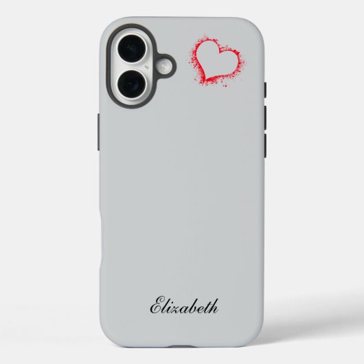 rote Herzform farbenfroher Hintergrund personalisi Case-Mate iPhone Hülle (Rückseite)