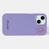 rote Herzform farbenfroher Hintergrund personalisi Case-Mate iPhone Hülle (Rückseite (Horizontal))