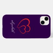 rote Herzform farbenfroher Hintergrund personalisi Case-Mate iPhone Hülle (Rückseite (Horizontal))