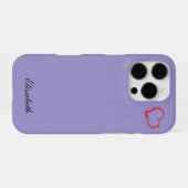rote Herzform farbenfroher Hintergrund personalisi iPhone Hülle (Rückseite (Horizontal))