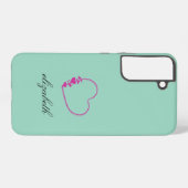 rote Herzform farbenfroher Hintergrund personalisi Samsung Galaxy Hülle (Rückseite (Horizontal))