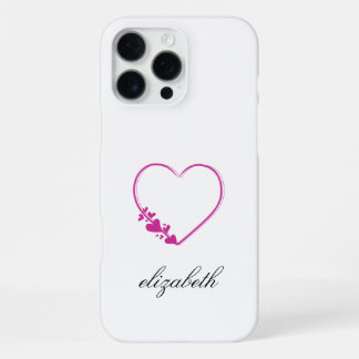 rote Herzform mit personalisiertem Hintergrund iPhone 16 Pro Max Hülle