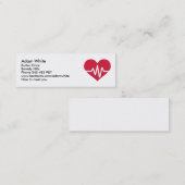 Rote Herzfrequenz-Liebe Mini Visitenkarte (Vorne/Hinten)