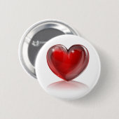 Rote Herzillustration Button (Vorne & Hinten)