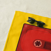 Rote Herzkassette Strandtuch (Beispiel)