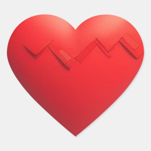 Rote Herzkleber mit Augenauffindung Herz-Aufkleber (Vorderseite)