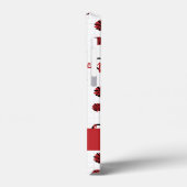 Rote Herzklopfe, Pom Poms, Megaphone Muster Case-Mate iPhone Hülle (Rückseite / Links)