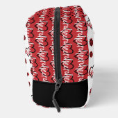 Rote Herzklopfe, Pom Poms, Megaphone Muster Waschbeutel (Rechts)