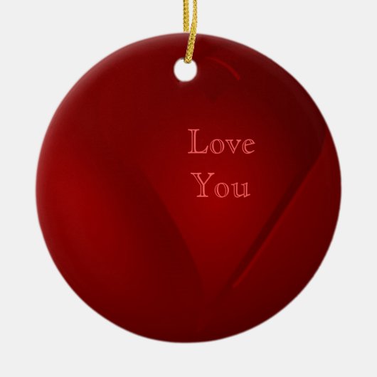 Rote Herzklopfen Ornament (Vorne)