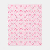 rote Herzkreise auf rosa Fleecedecke (Vorderseite)
