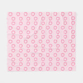 rote Herzkreise auf rosa Fleecedecke (Vorderseite (Horizontal))