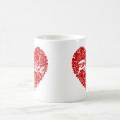 Rote Herzpolizei Kaffeetasse (Mittel)