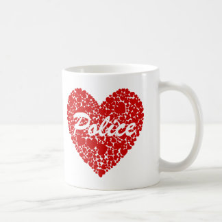 Rote Herzpolizei Kaffeetasse