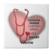 Rote Herzschule Fliese (Vorderseite)