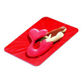 Rote Herzschwanzschönheit Magnet (Linke Seite)