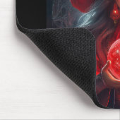 Rote Hexe mit Kristallkugel und atemberaubendem Hi Mousepad (Ecke)