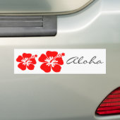 Rote Hibiskus-Blume Autoaufkleber (Auf Auto)