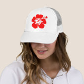 Rote Hibiskus-Blume Truckerkappe (Beispiel)