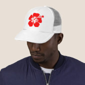 Rote Hibiskus-Blume Truckerkappe (Beispiel)