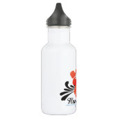 Rote Hibiskus-Blumen Hawaiis Edelstahlflasche (Links)
