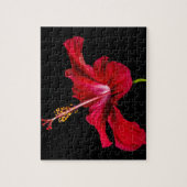 Rote Hibiskus-Blumen-Seitenansicht Puzzle (Vertikal)