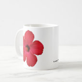 Rote Hibiskus-Kaffee-Tasse Kaffeetasse (Vorderseite Links)