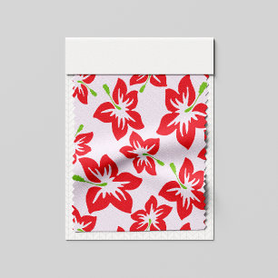 Rote Hibiskus, rote Blumen, Blumenmuster Stoff