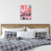 Rote Hibiskusblüte Expressionist Leinwanddruck (Insitu (Schlafzimmer))