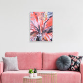 Rote Hibiskusblüte Expressionist Leinwanddruck (Insitu (Wohnzimmer))