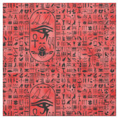Rote Hieroglyphen Stoff (Muster)