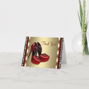Rote High Heel Schuhe Danke Karten