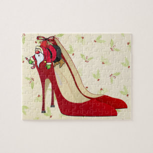 Rote High Heel Schuhe / Santa Elf Puzzle