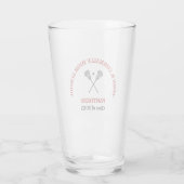 Rote High School Lacrosse-Mannschaft Personalisier Glas (Rückseite)