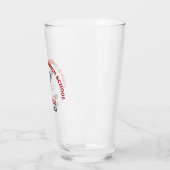 Rote High School Lacrosse-Mannschaft Personalisier Glas (Links)