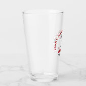 Rote High School Lacrosse-Mannschaft Personalisier Glas (Rechts)