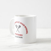 Rote High School Lacrosse-Mannschaft Personalisier Kaffeetasse (Vorderseite Links)