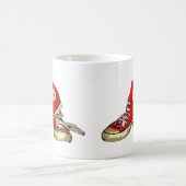 Rote Hightops Turnschuh-Tasse Kaffeetasse (Mittel)