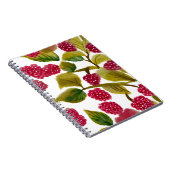 Rote Himbeeren | Aquarell-Frucht Notizblock (Rechte Seite)