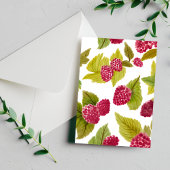 Rote Himbeeren Aquarellfrucht gestrichen Postkarte