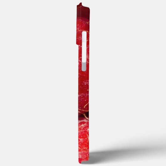 Rote Himbeeren Case-Mate iPhone Hülle (Rückseite / Links)