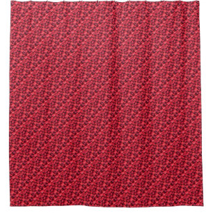 Rote Himbeeren, frisch Duschvorhang