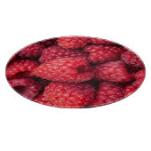 Rote Himbeeren, frisch Schneidebrett (Ecke)