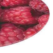 Rote Himbeeren, frisch Schneidebrett (Ecke)