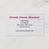 Rote Himbeeren in der Hand-Visitenkarte Visitenkarte (Rückseite)