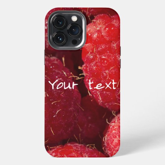 Rote Himbeeren iPhone Hülle (Rückseite)