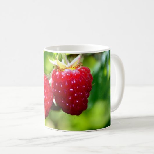 Rote Himbeeren Kaffeetasse (VorderseiteRechts)
